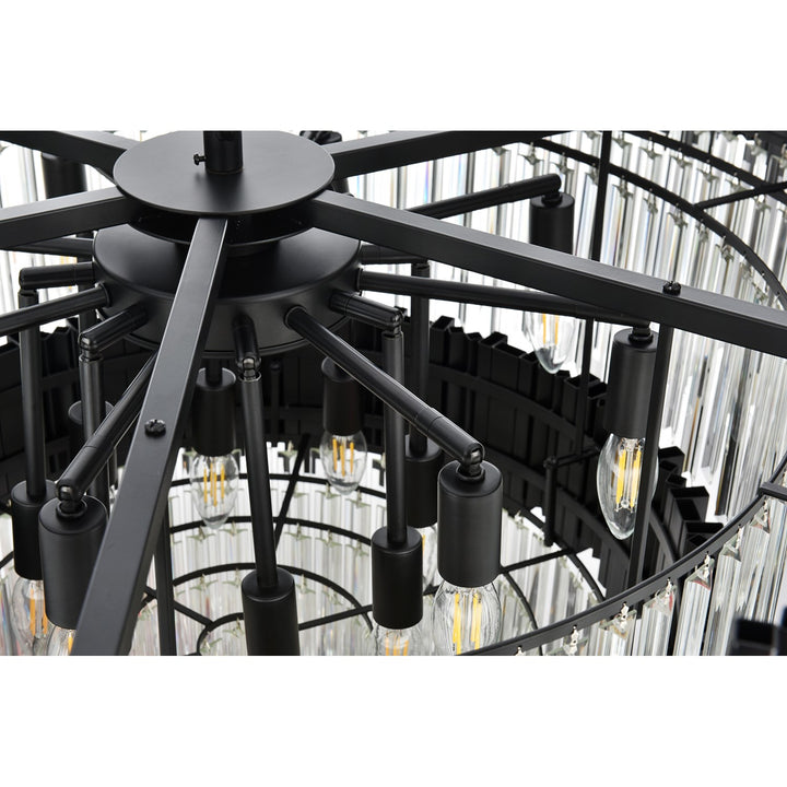 40 Inch Chandelier In Black