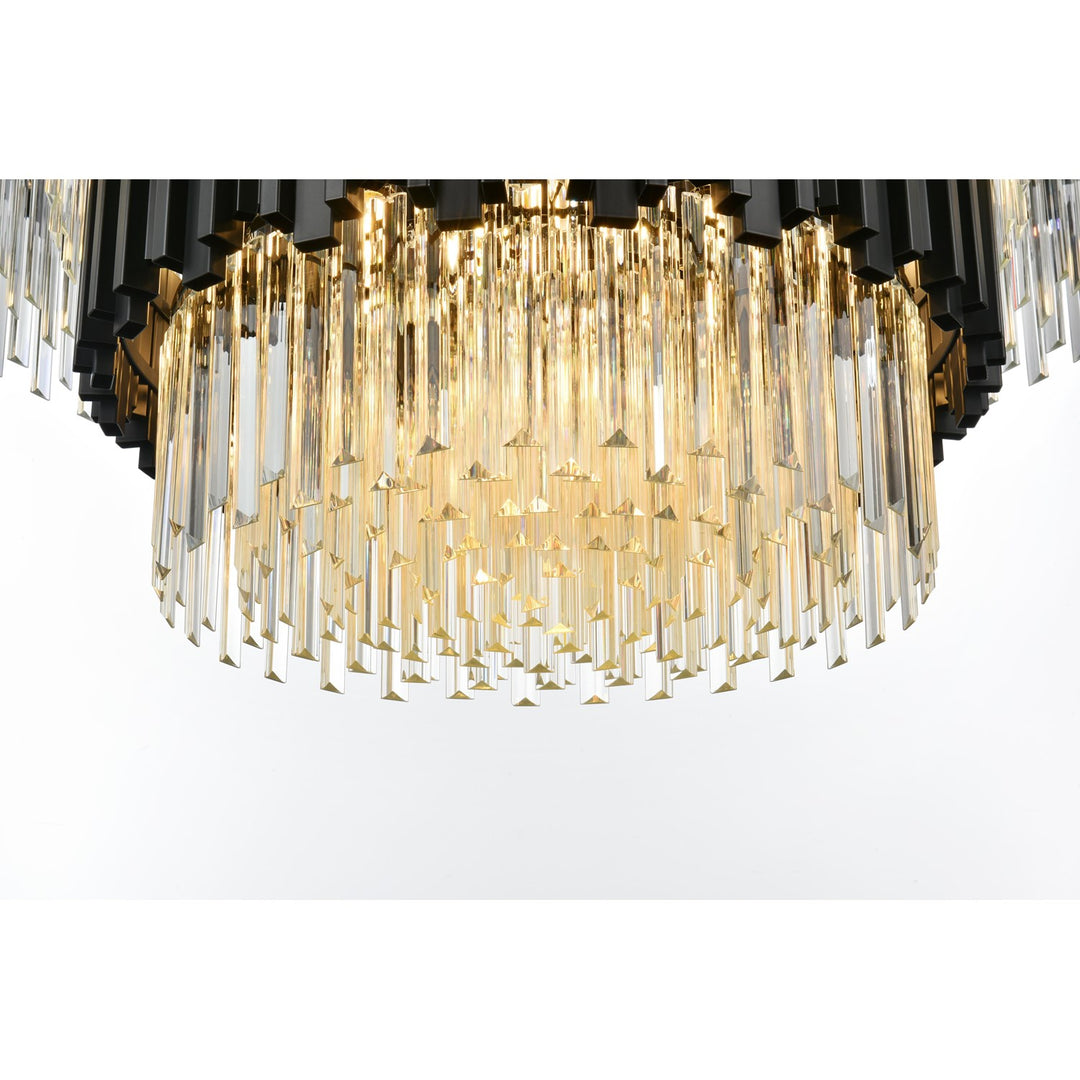 40 Inch Chandelier In Black