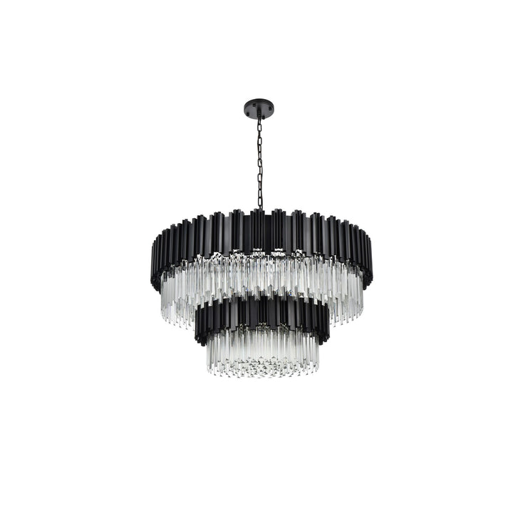 40 Inch Chandelier In Black