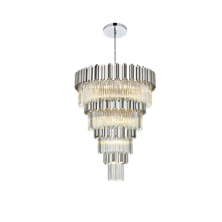 40 Inch Chandelier In Chrome by Elegant Lighting