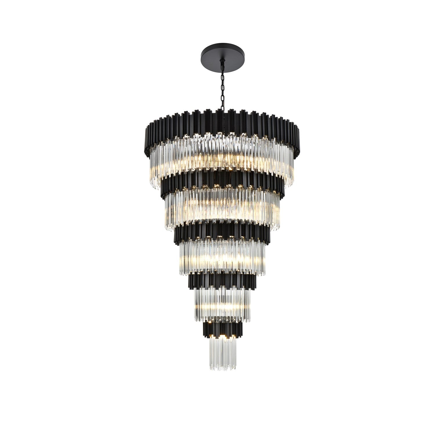 48 Inch Chandelier In Black by Elegant Lighting