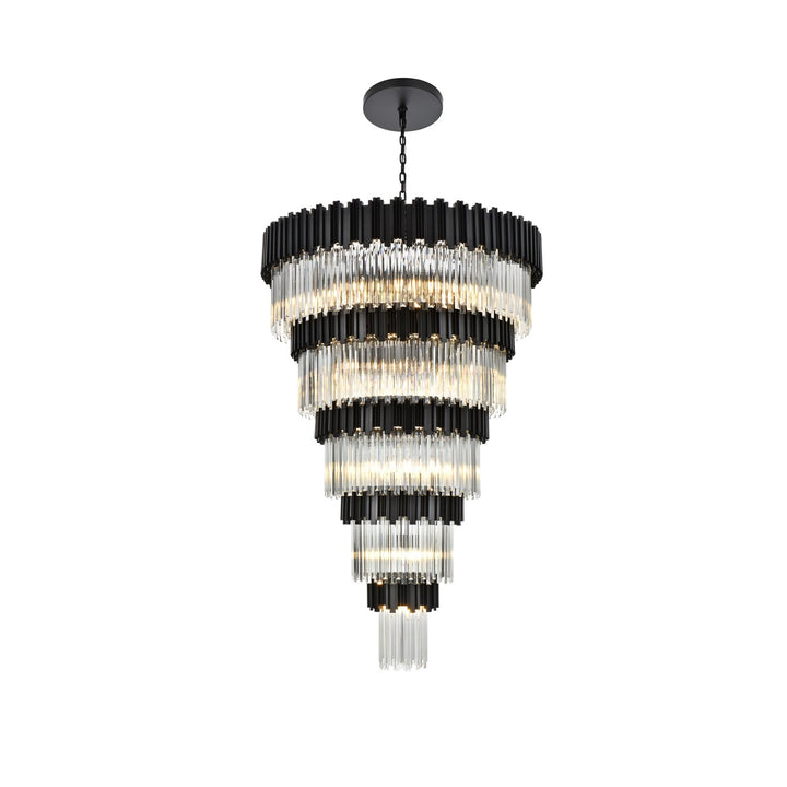 48 Inch Chandelier In Black by Elegant Lighting