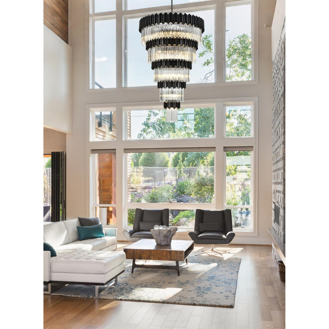 48 Inch Chandelier In Black