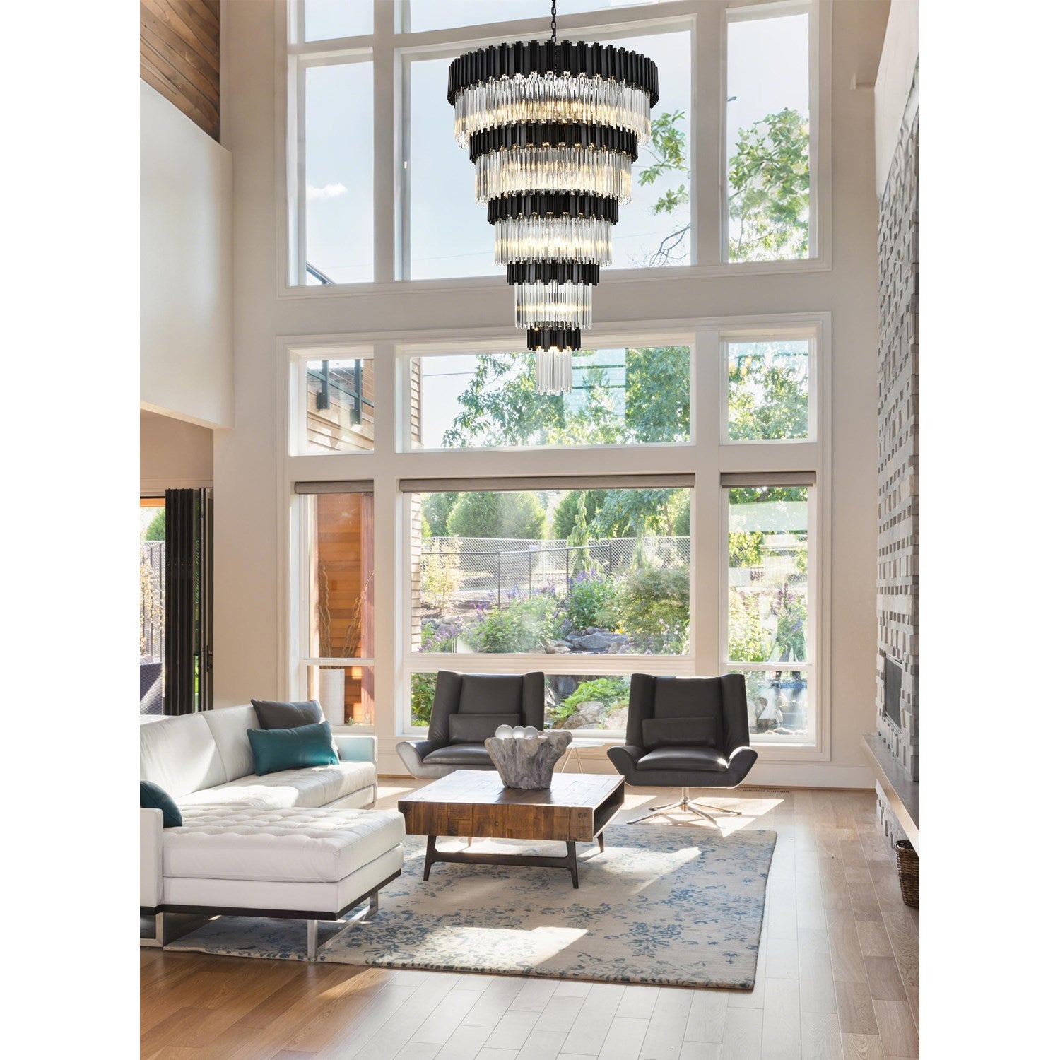 48 Inch Chandelier In Black