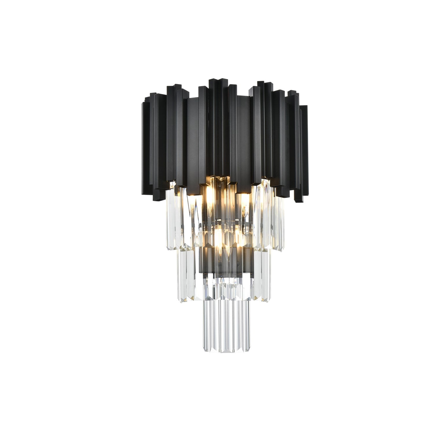 12 Inch Wall Sconce In Black by Elegant Lighting