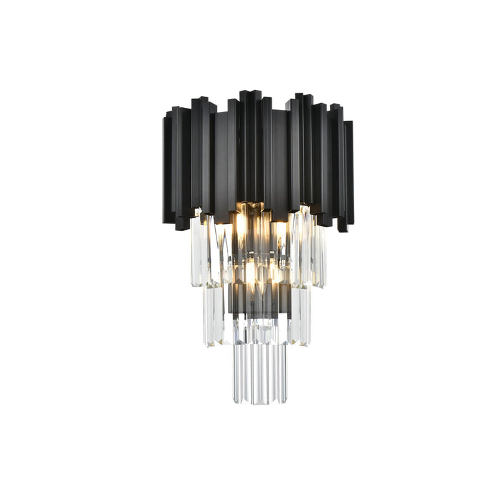 12 Inch Wall Sconce In Black by Elegant Lighting