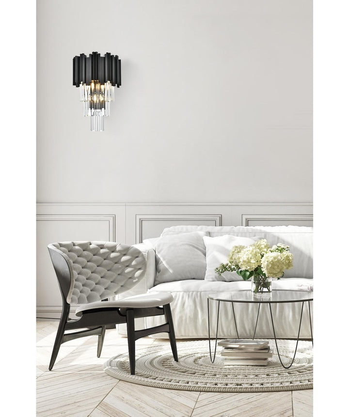 12 Inch Wall Sconce In Black
