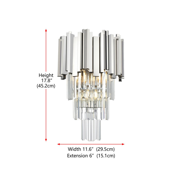 12 Inch Wall Sconce In Chrome