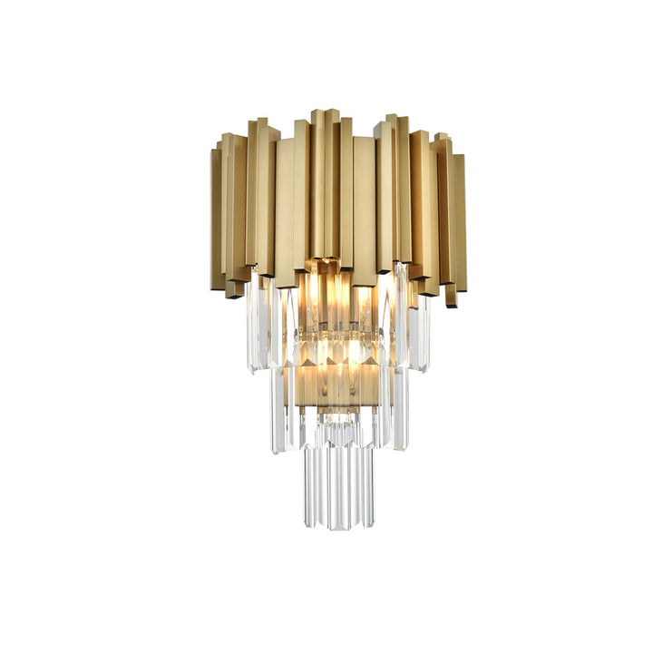 12 Inch Wall Sconce In Satin Gold by Elegant Lighting