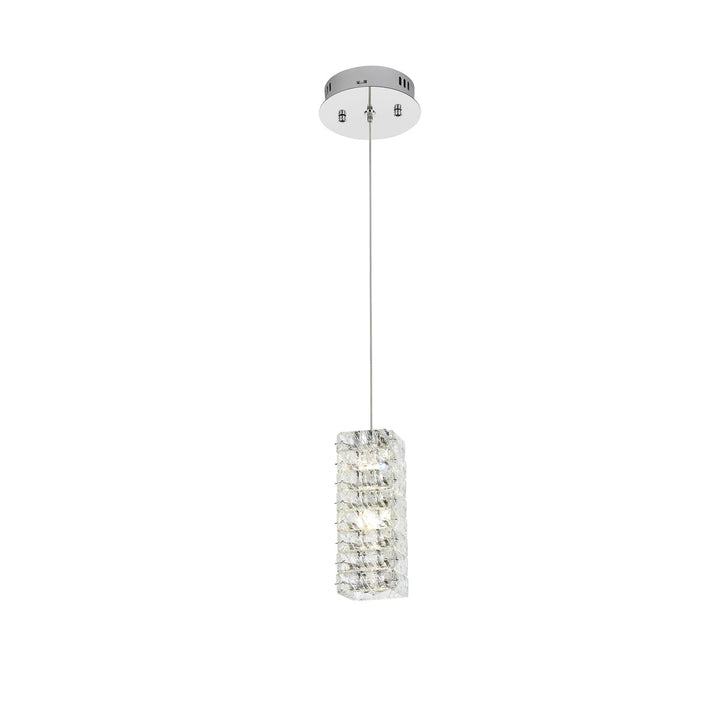 6.5 Inch Led Pendant In Chrome by Elegant Lighting