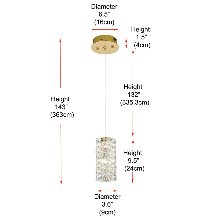 6.5 Inch Led Pendant In Satin Gold
