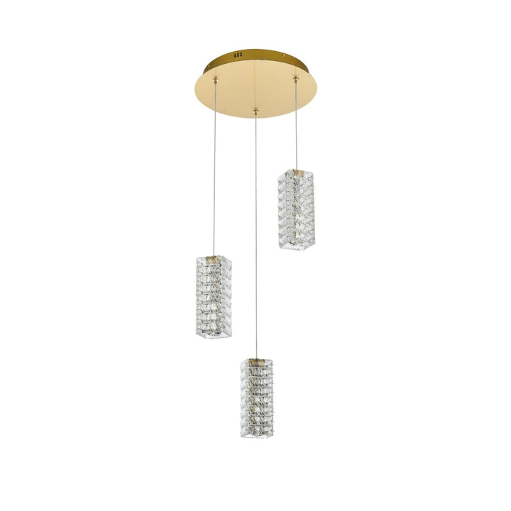 16 Inch Led Pendant In Satin Gold