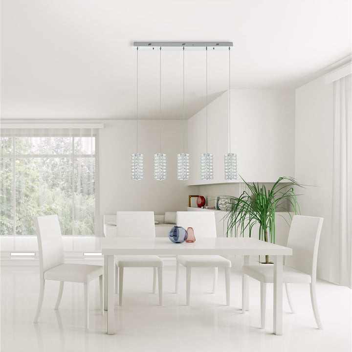 40 Inch Led Pendant In Chrome