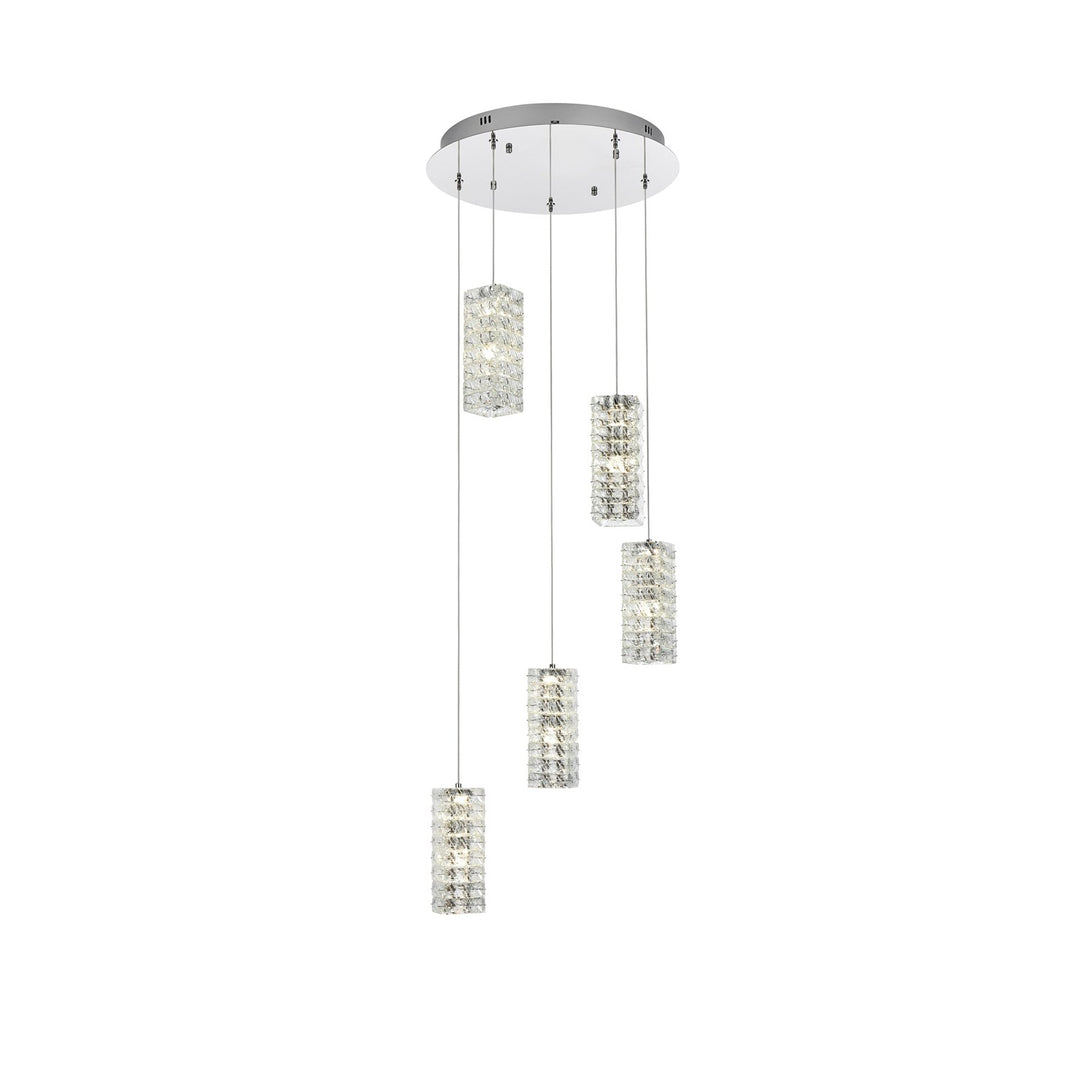 20 Inch Led Pendant In Chrome by Elegant Lighting