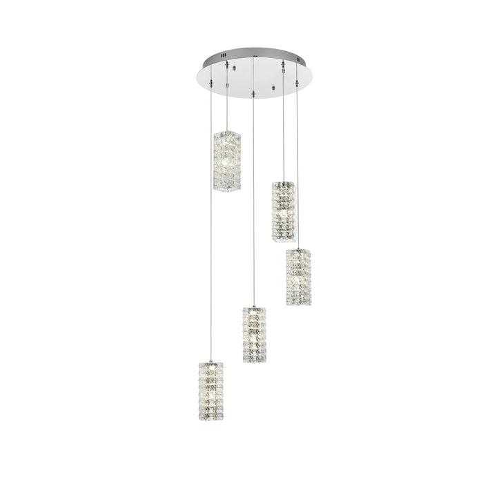 20 Inch Led Pendant In Chrome by Elegant Lighting