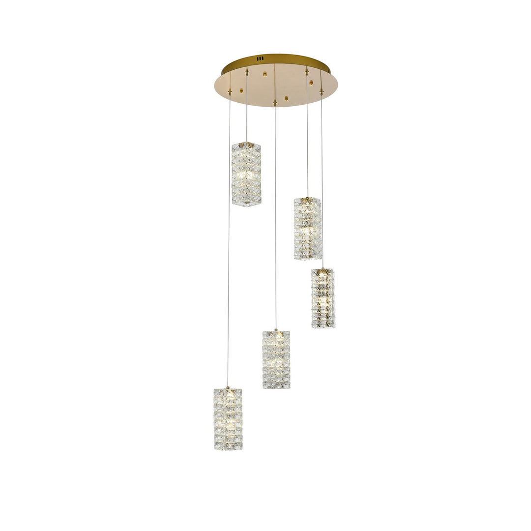 20 Inch Led Pendant In Satin Gold by Elegant Lighting