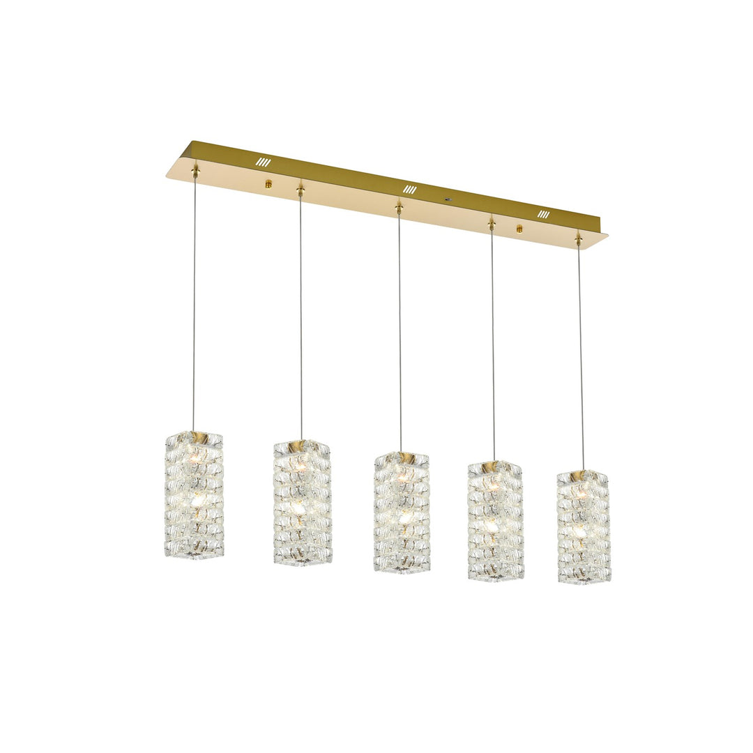40 Inch Led Pendant In Satin Gold by Elegant Lighting