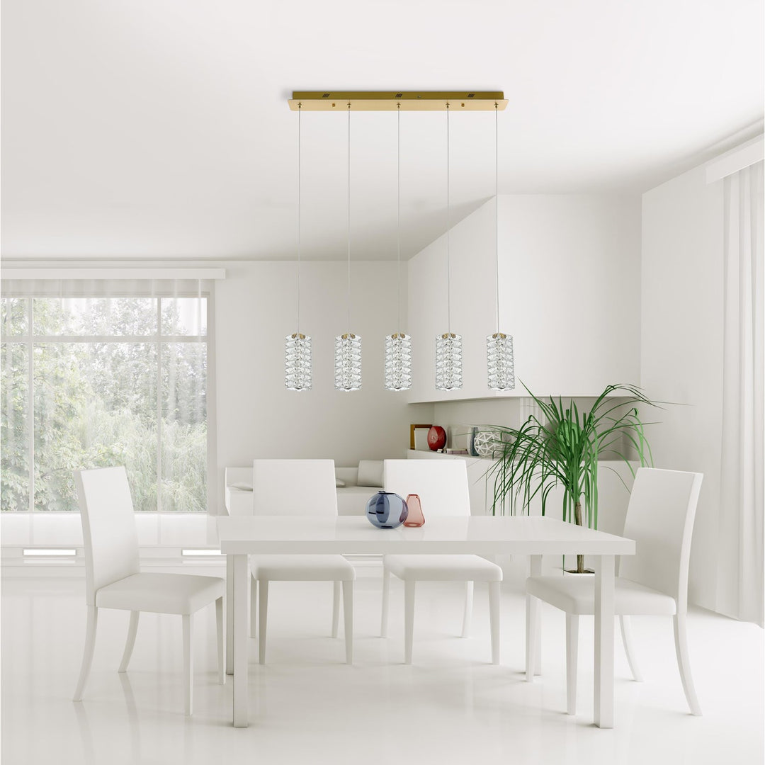 40 Inch Led Pendant In Satin Gold