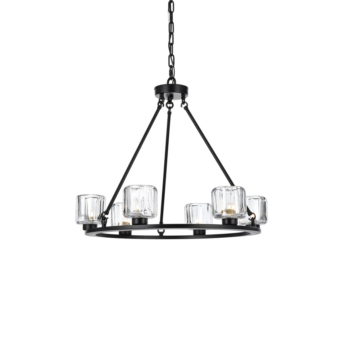 26 Inch Chandelier In Black