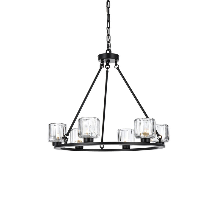 26 Inch Chandelier In Black