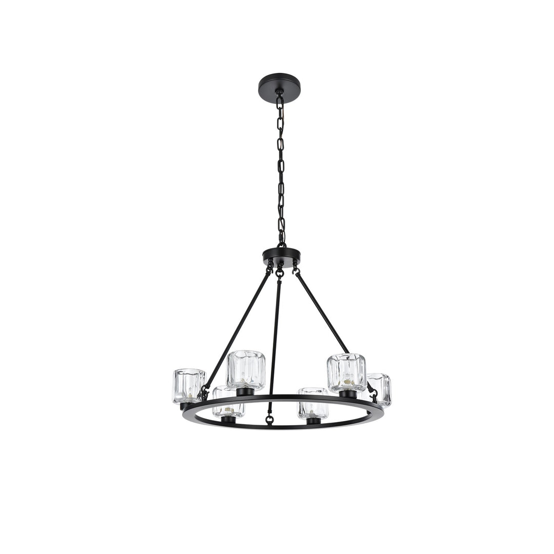 26 Inch Chandelier In Black