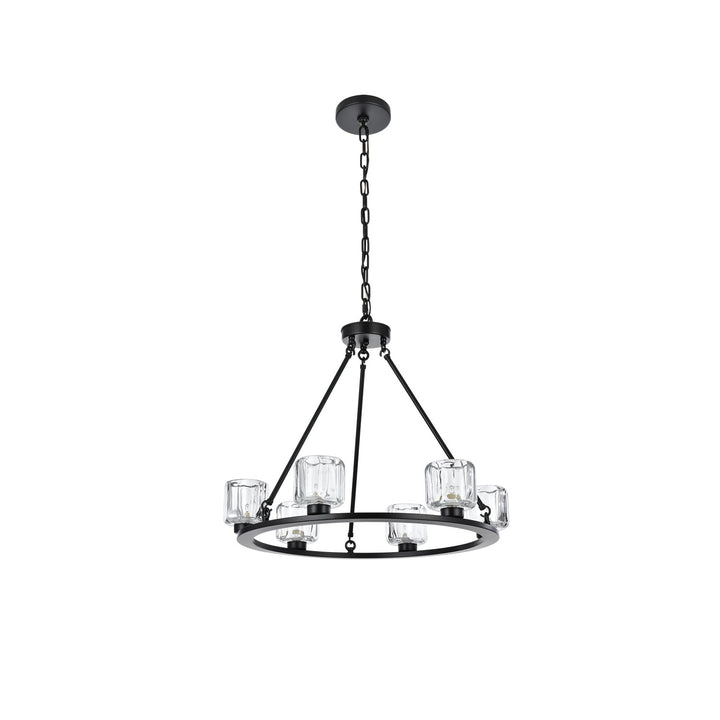 26 Inch Chandelier In Black