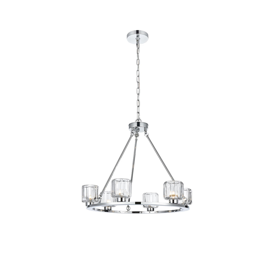 26 Inch Chandelier In Chrome by Elegant Lighting
