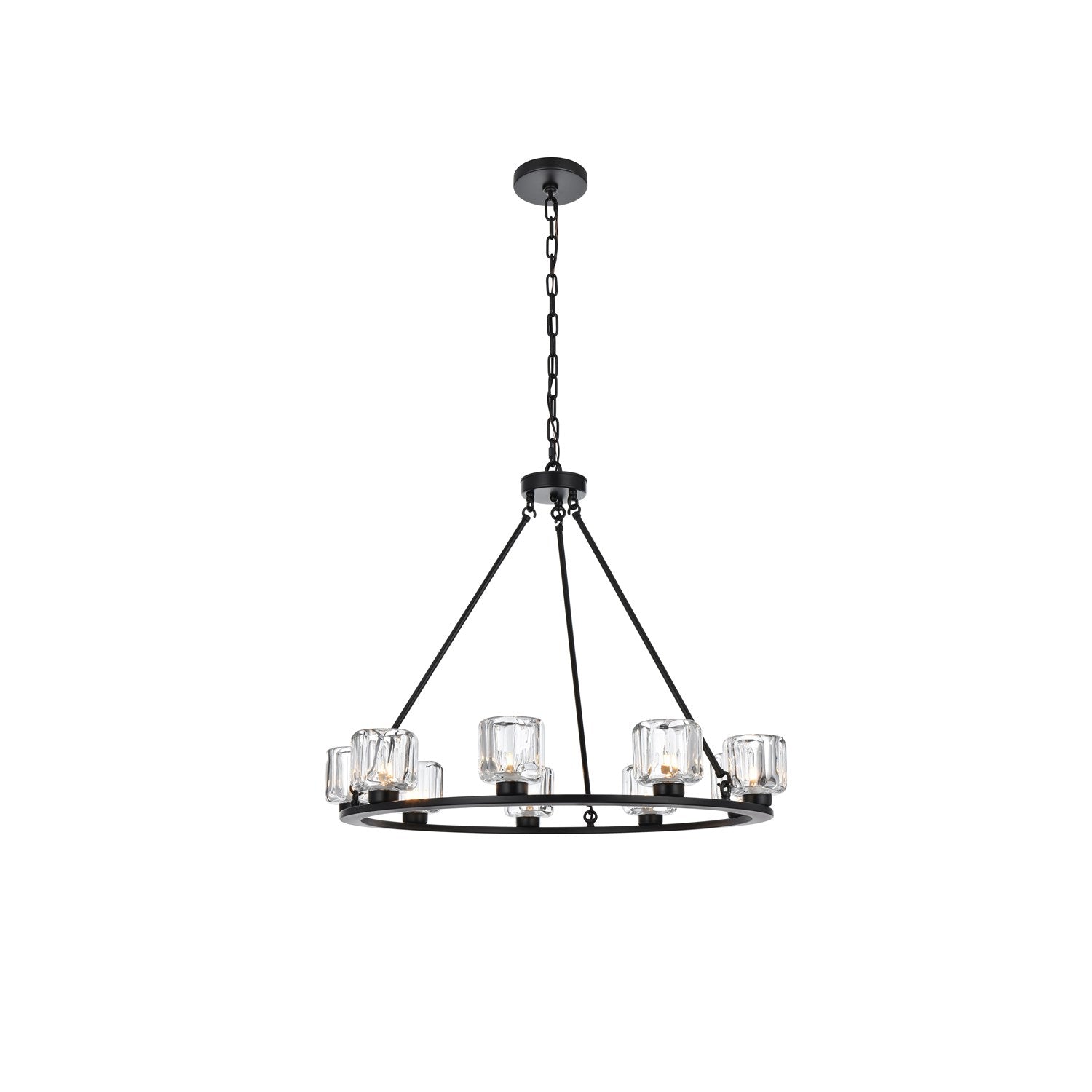 32 Inch Chandelier In Black by Elegant Lighting