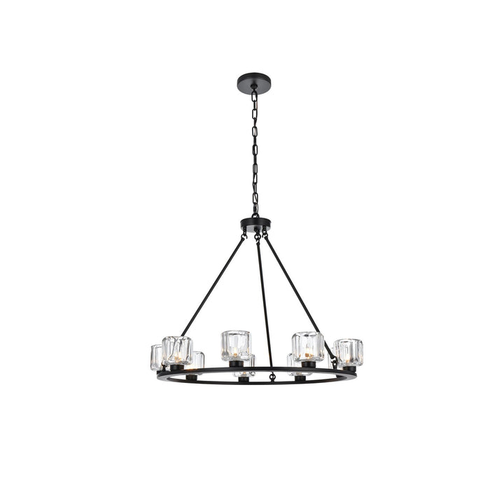 32 Inch Chandelier In Black by Elegant Lighting
