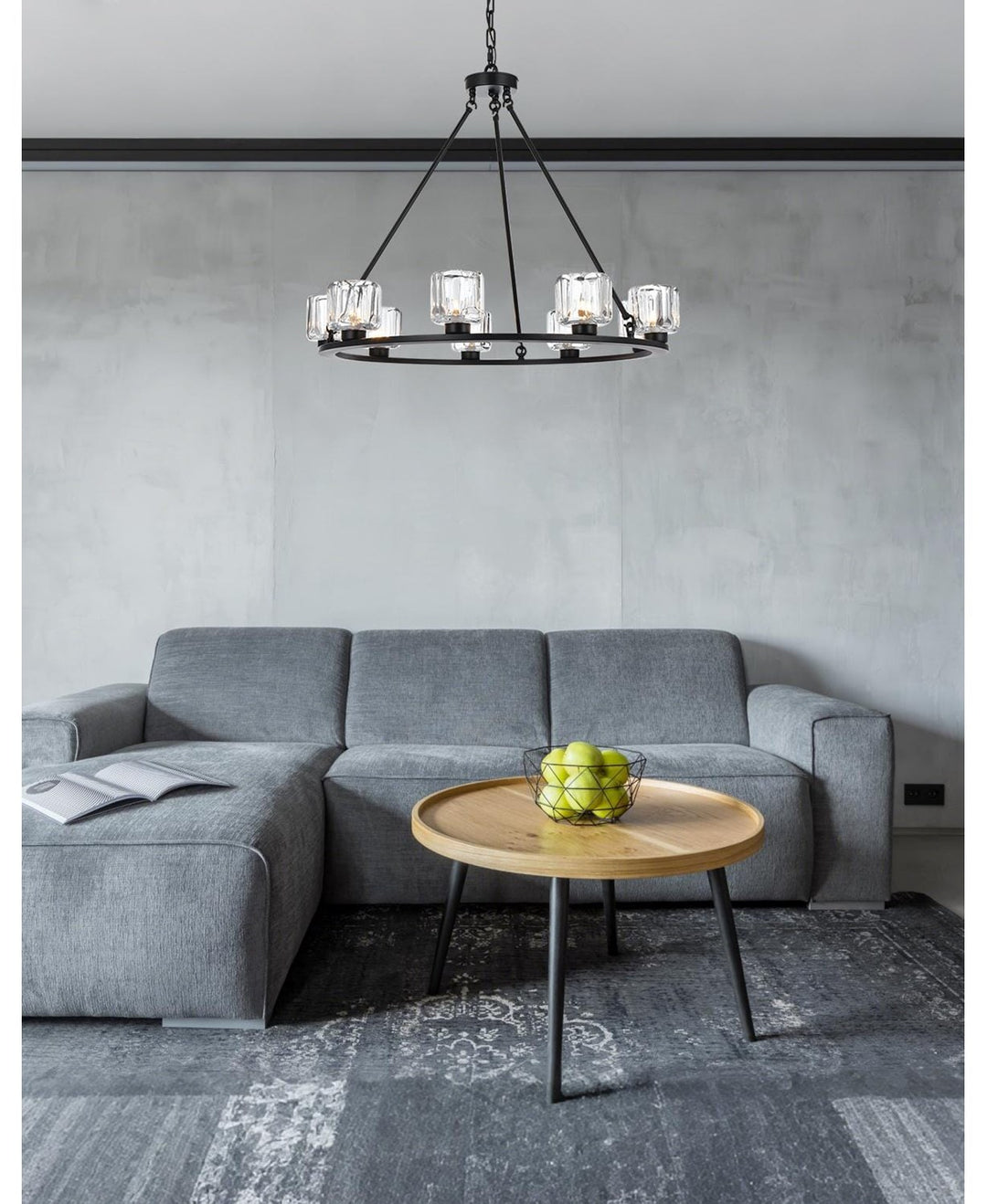 32 Inch Chandelier In Black