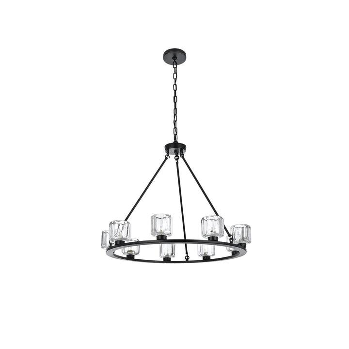 32 Inch Chandelier In Black