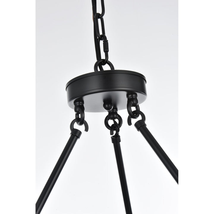 32 Inch Chandelier In Black
