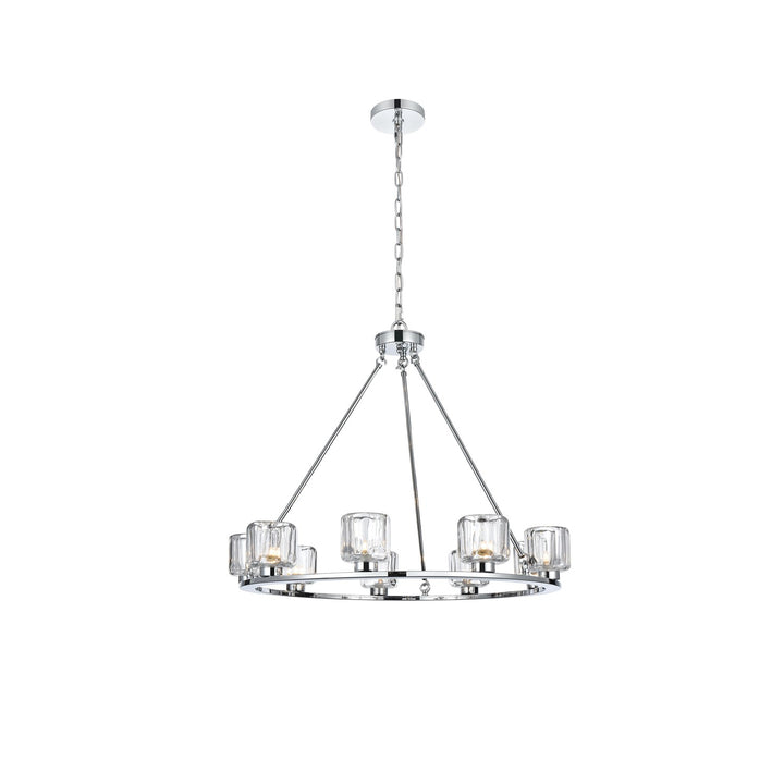 32 Inch Chandelier In Chrome by Elegant Lighting