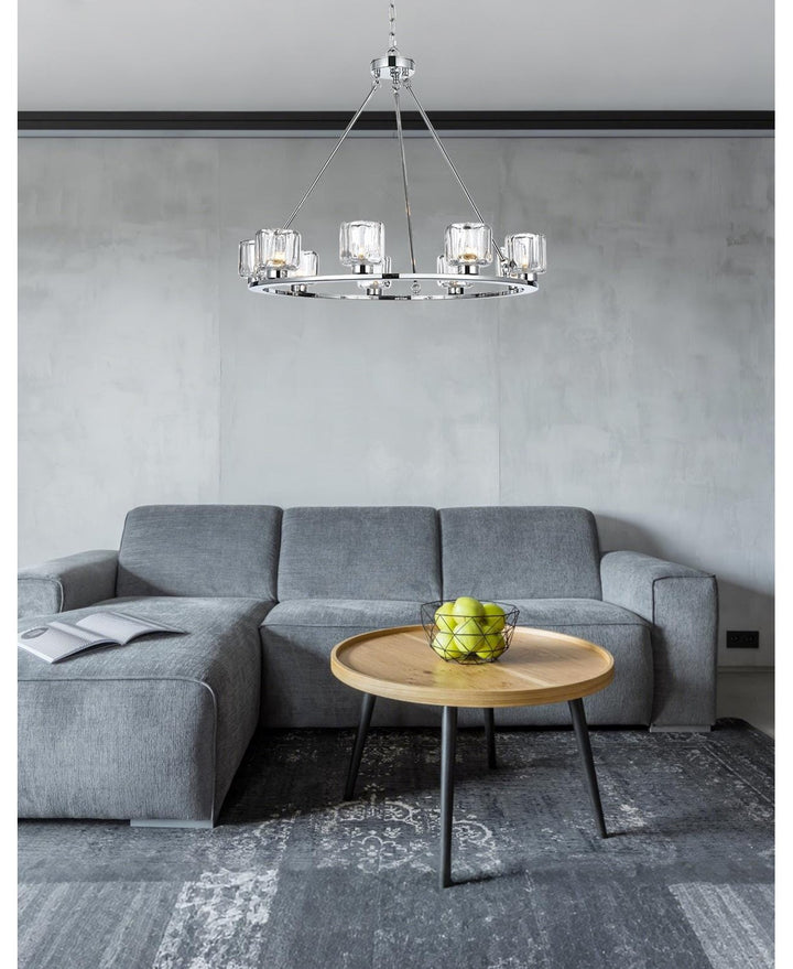 32 Inch Chandelier In Chrome