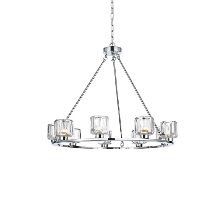 32 Inch Chandelier In Chrome