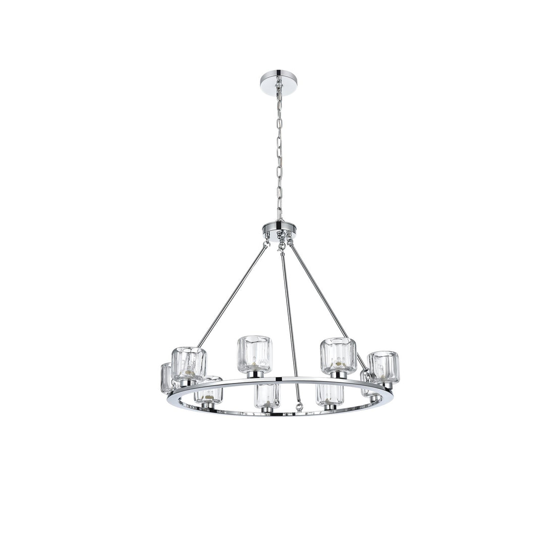 32 Inch Chandelier In Chrome
