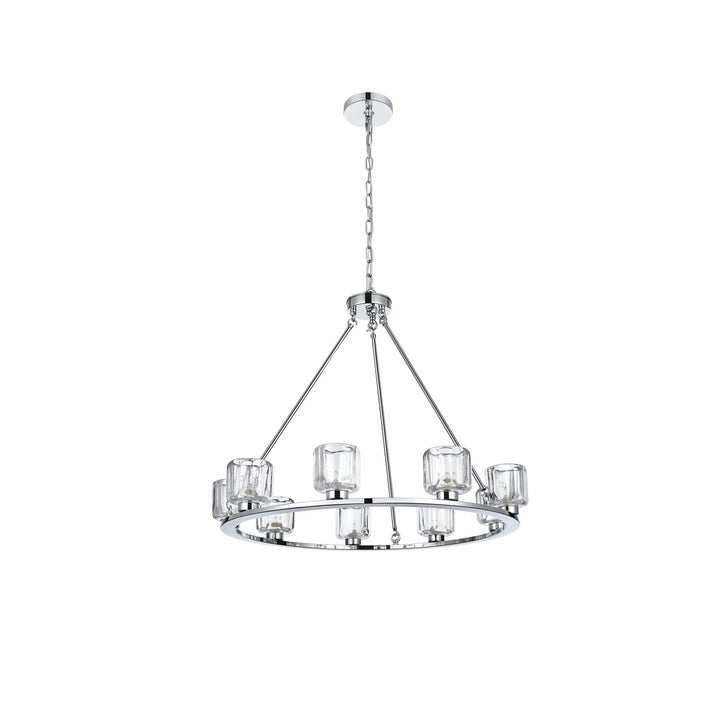 32 Inch Chandelier In Chrome