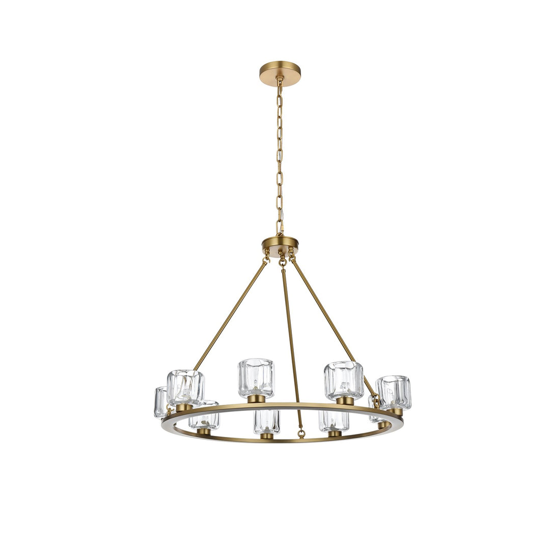 32 Inch Chandelier In Satin Gold