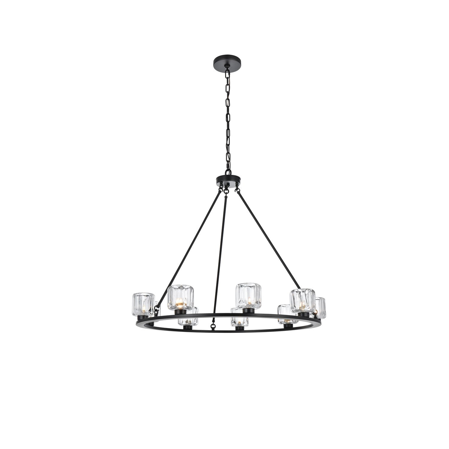 36 Inch Chandelier In Black by Elegant Lighting