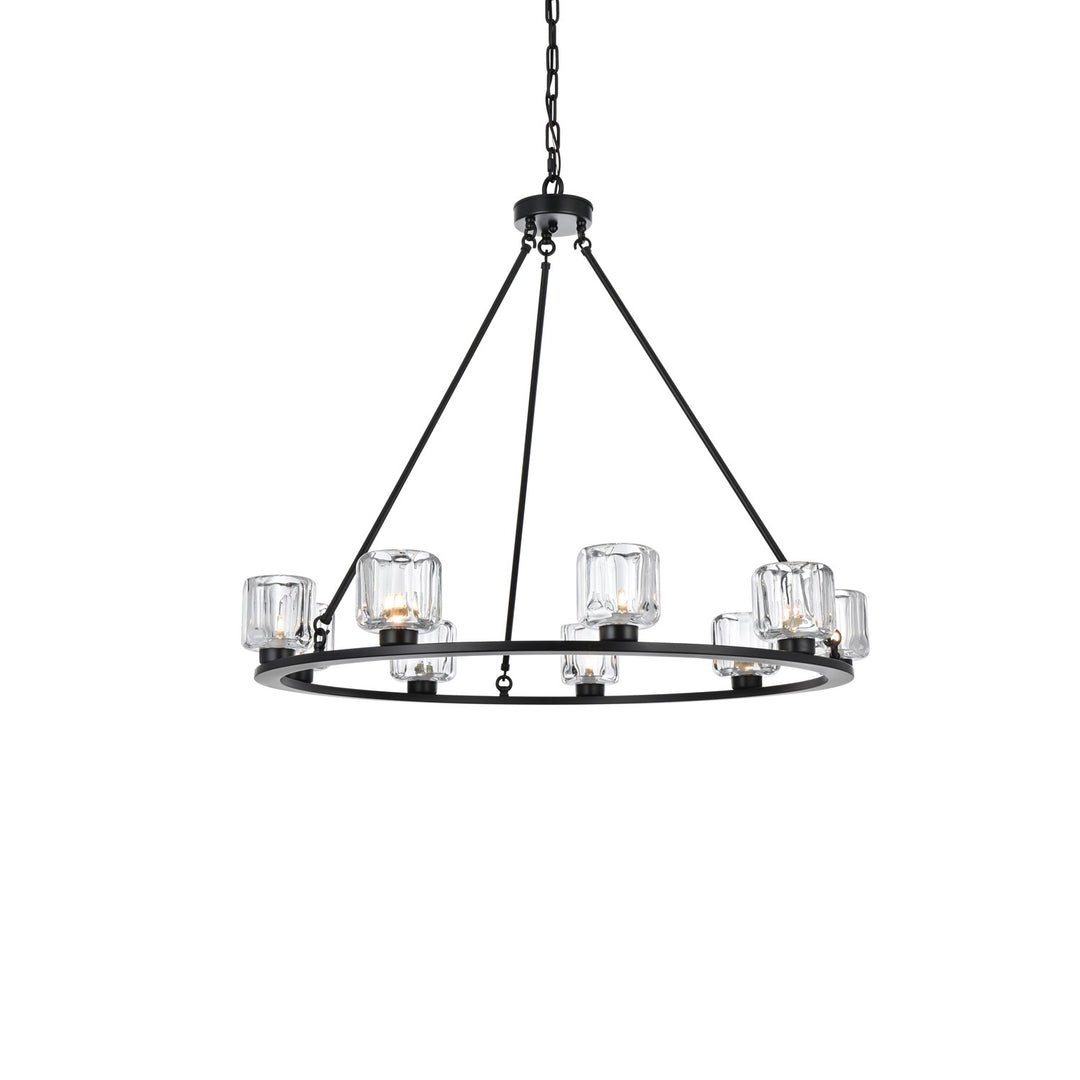 36 Inch Chandelier In Black