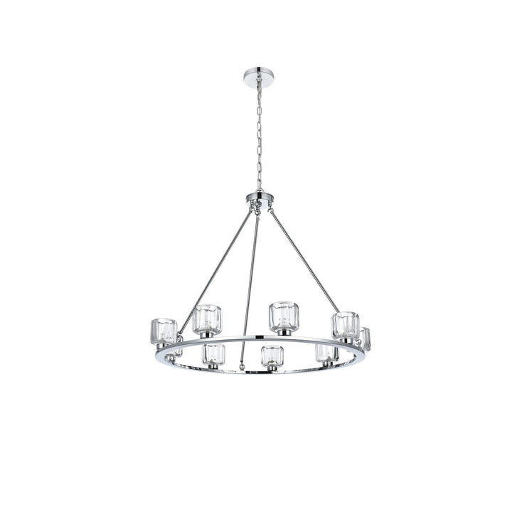 36 Inch Chandelier In Chrome