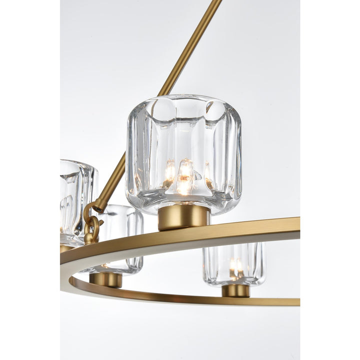 36 Inch Chandelier In Satin Gold