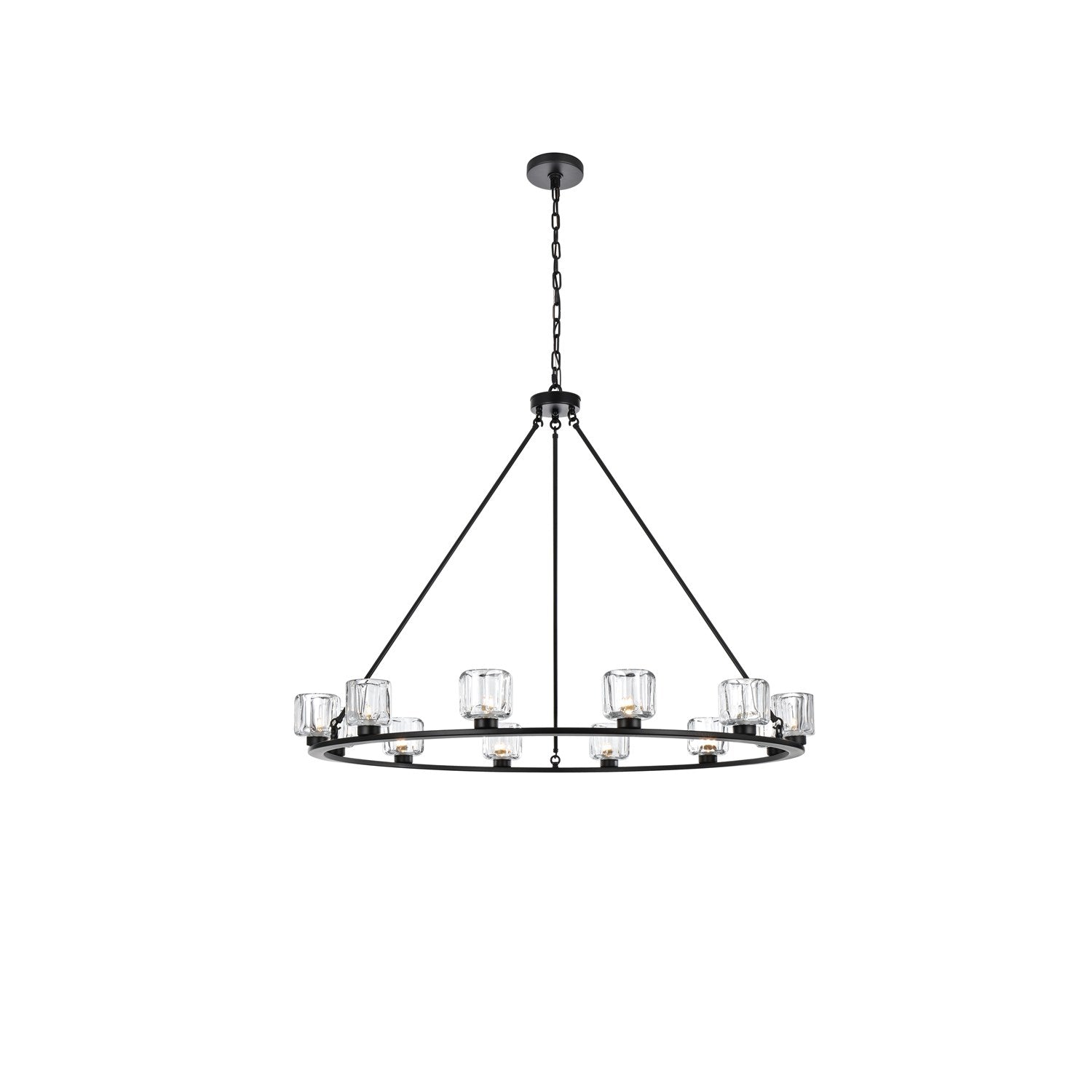 48 Inch Chandelier In Black by Elegant Lighting