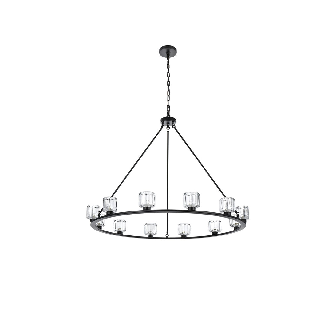 48 Inch Chandelier In Black