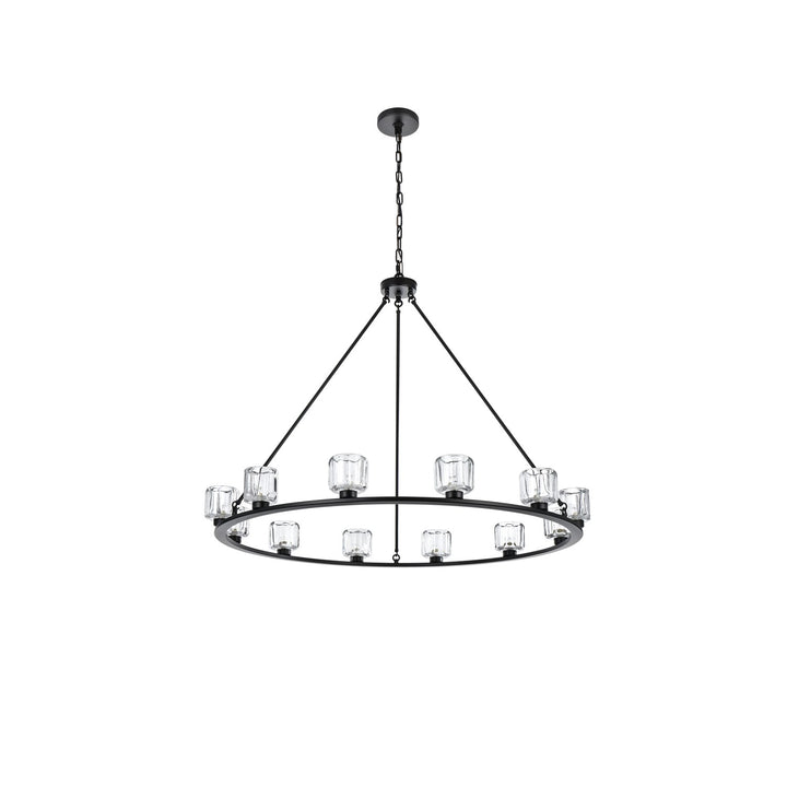 48 Inch Chandelier In Black