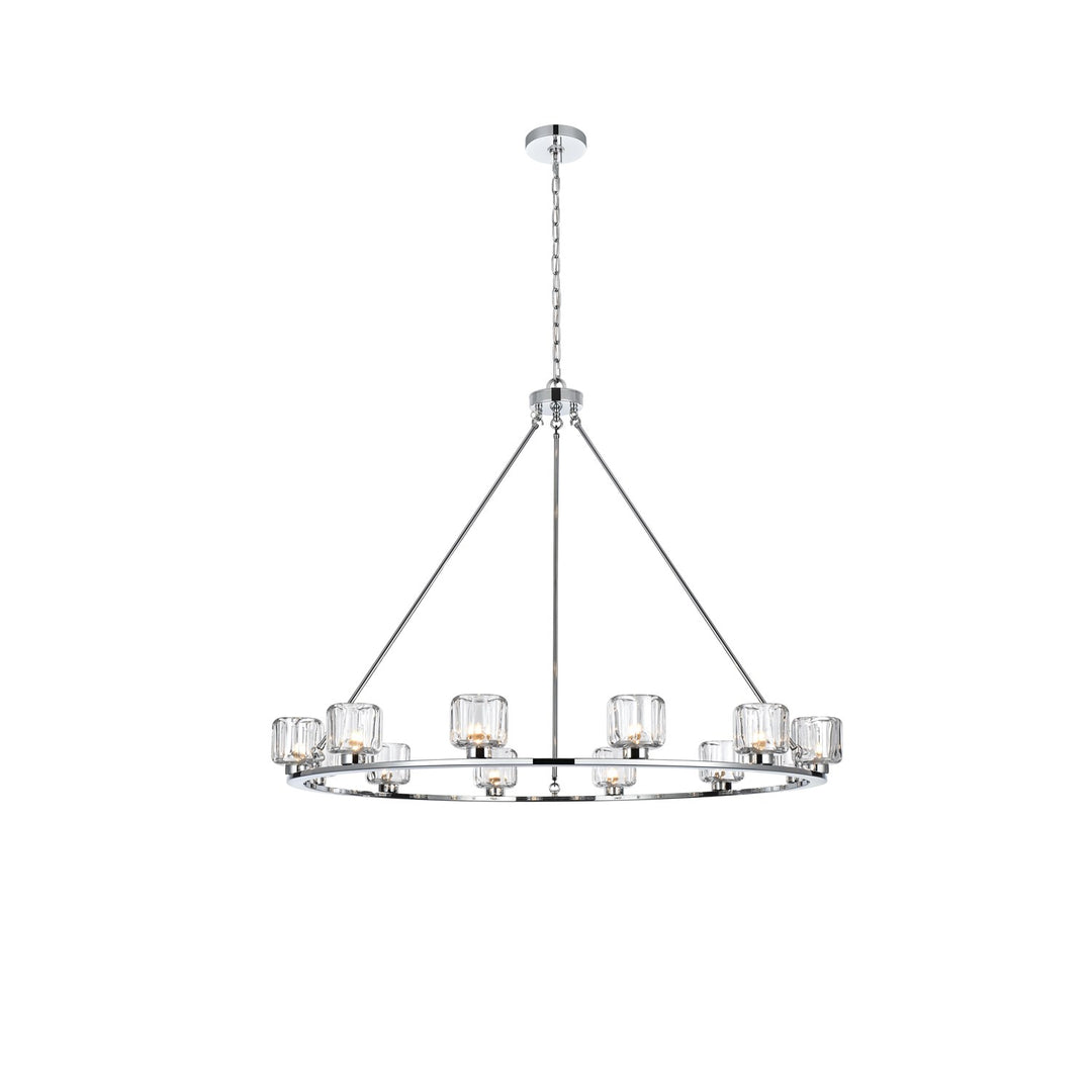 48 Inch Chandelier In Chrome by Elegant Lighting