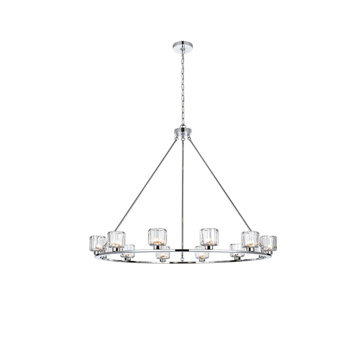 48 Inch Chandelier In Chrome by Elegant Lighting