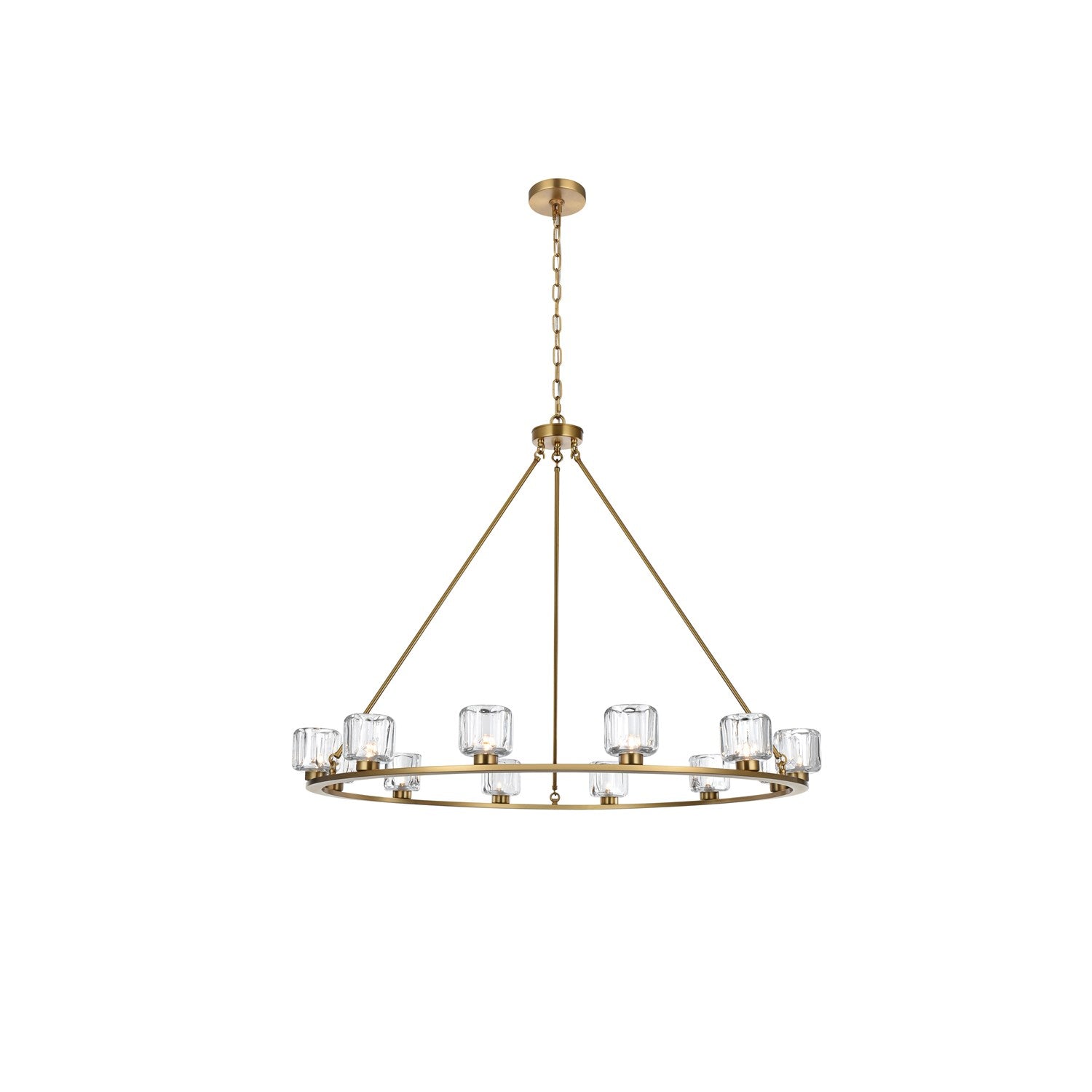 48 Inch Chandelier In Satin Gold by Elegant Lighting