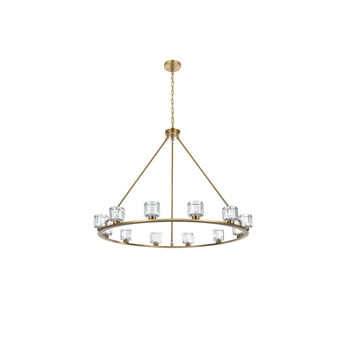 48 Inch Chandelier In Satin Gold