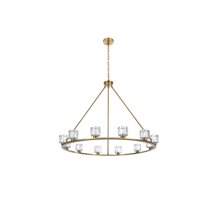 48 Inch Chandelier In Satin Gold